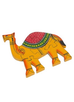 Fine Craft India Wooden Multicolor Creative Educational Jigsaw Puzzles Camel Shaped  - Image 1