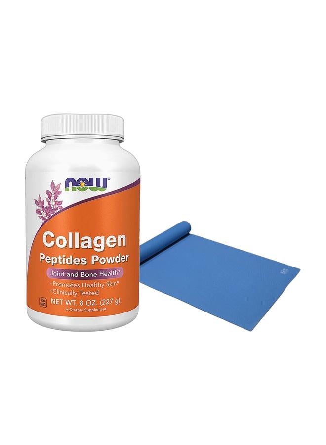 now Flex & Glow Bundle – EVA Yoga Mat + Collagen Peptides (227g) - Image 1