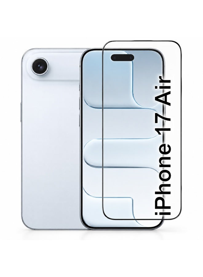 باندا شاشة حماية زجاجية (اسكرينة) فاخرة لهاتف آيفون 17 إير (iPhone 17 Air) بتغطية كاملة وإطار أسود - فائقة النحافة - Image 1