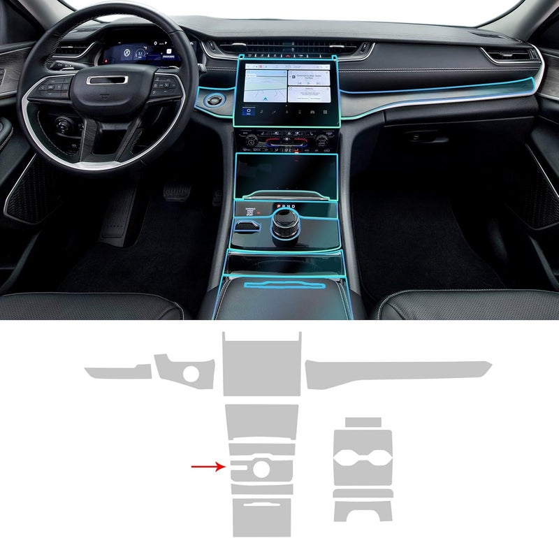FDAIUN for Jeep Grand Cherokee 2021-2024 PPF Precut 8.5Mil Car Paint Protective Film TPU HD Film Scratch Protector Interior Accessories (Style C) - Image 1