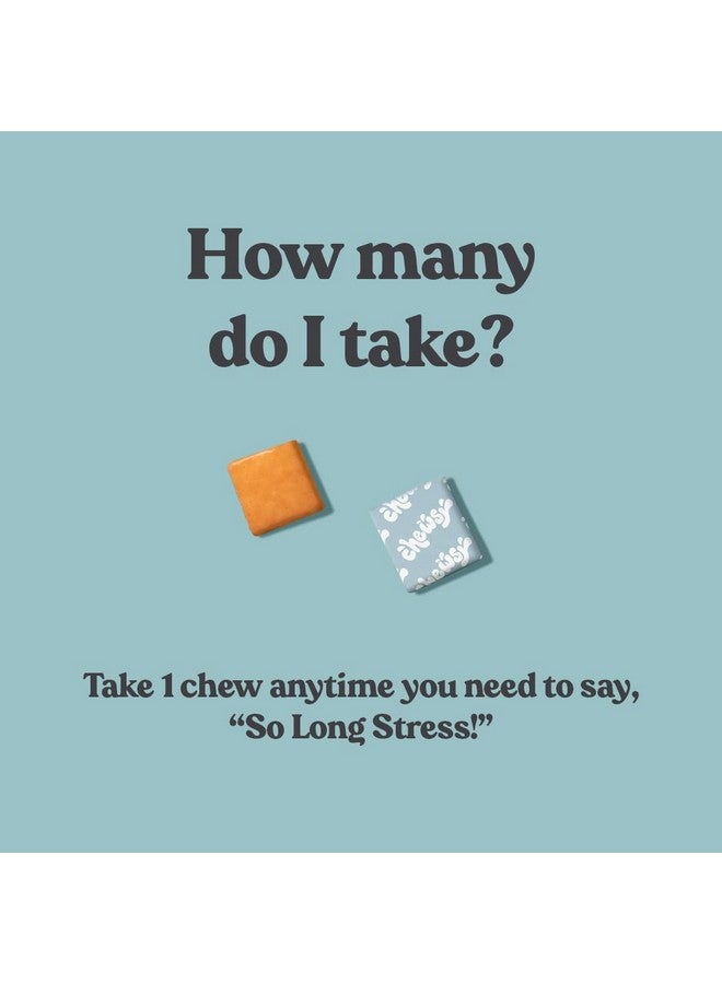 Chewsy So Long Stress, Calm Fruity Chews, Stay Calm & Focused. w/L-theanine, Amino Acid, GABA, Glycine, Tyrosine, Taurine & Magnesium. Non-GMO and Gluten-Free. Tropical Fruity Chews, 6-Day Supply - Image 4