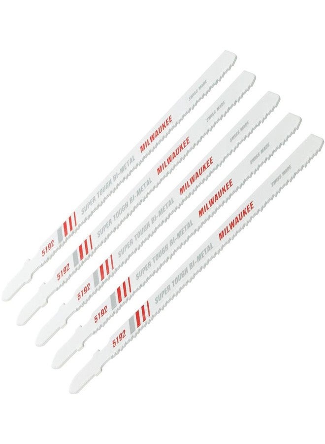 ميلواكي ميلووكي 48-42-5192 شفرات منشار بانوراما ثنائية المعدن، 5-1/4 بوصة، 14 سنًا لكل بوصة، عبوة من 5 قطع
