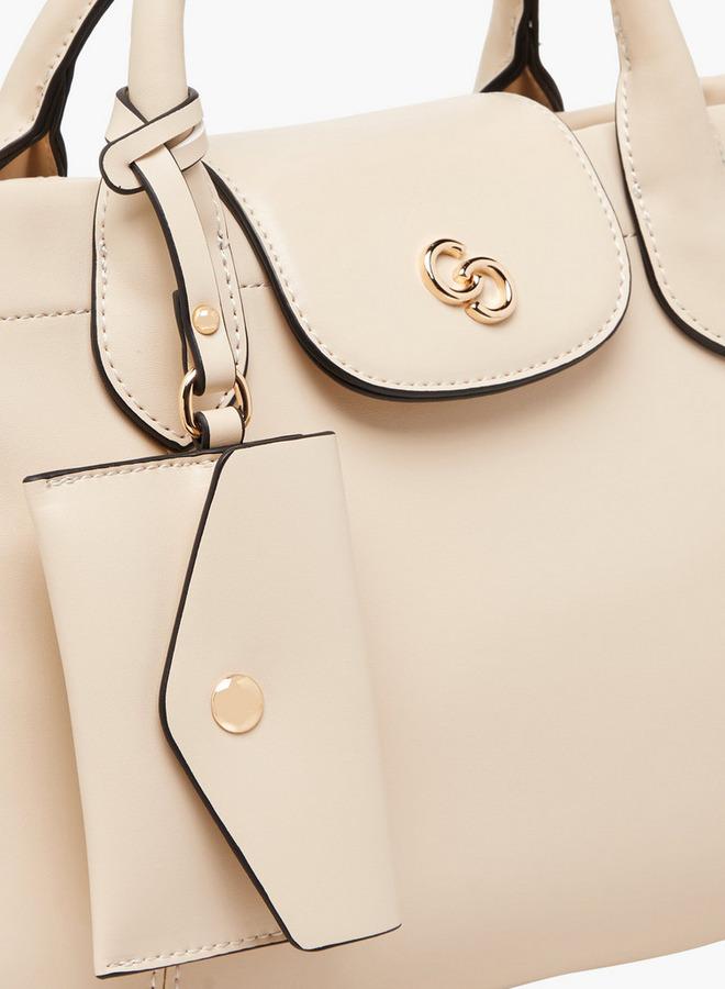 Celeste Solid Tote Bag with Pouch - Image 4