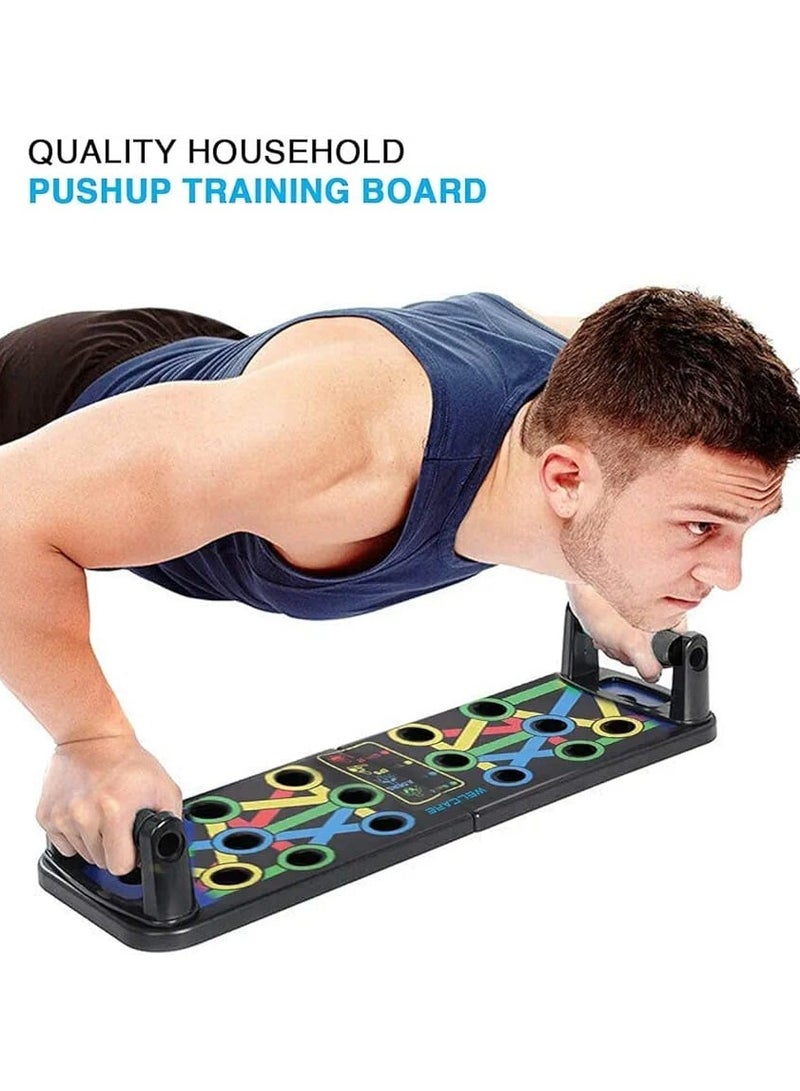 Generic 9 in 1 foldable push up exercise board easy flex urban equipment pushup stand bars for men and woman  - Image 1