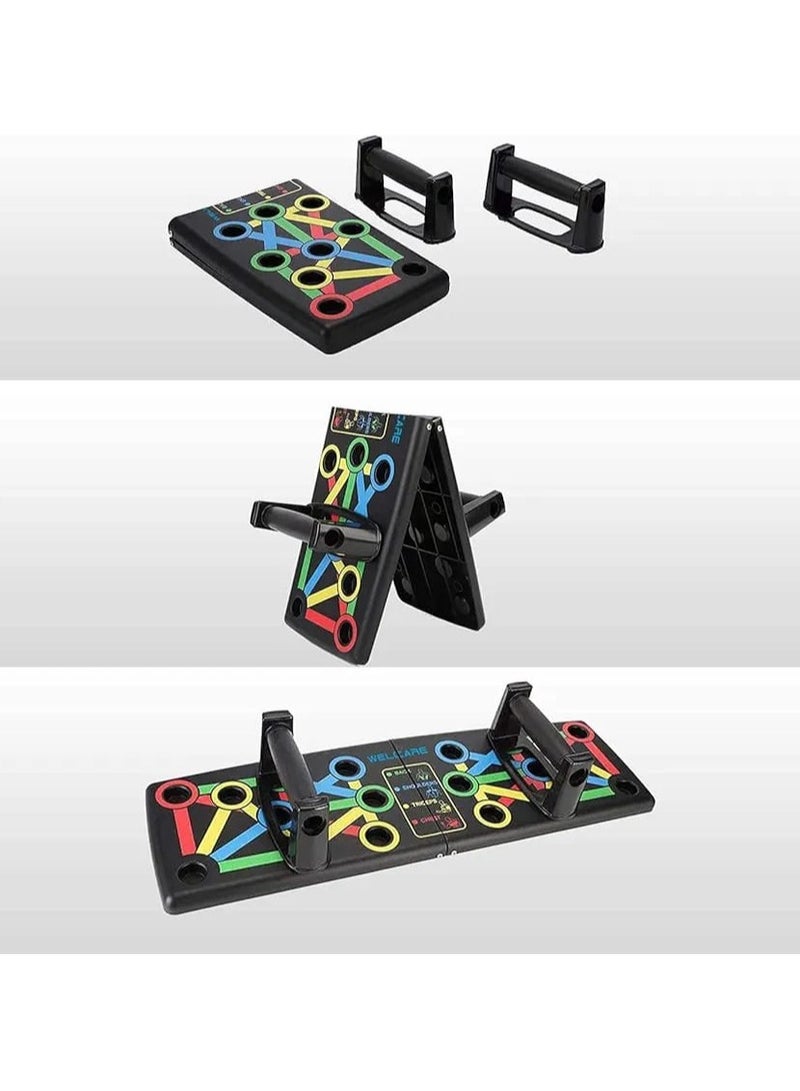 Generic 9 in 1 foldable push up exercise board easy flex urban equipment pushup stand bars for men and woman  - Image 2