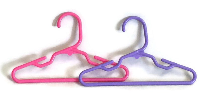 Dori's Doll Boutique Doll Hangers Set of (12) 6 Lavender Plastic and 6 Pink for 18 inch Doll Clothes - Image 3