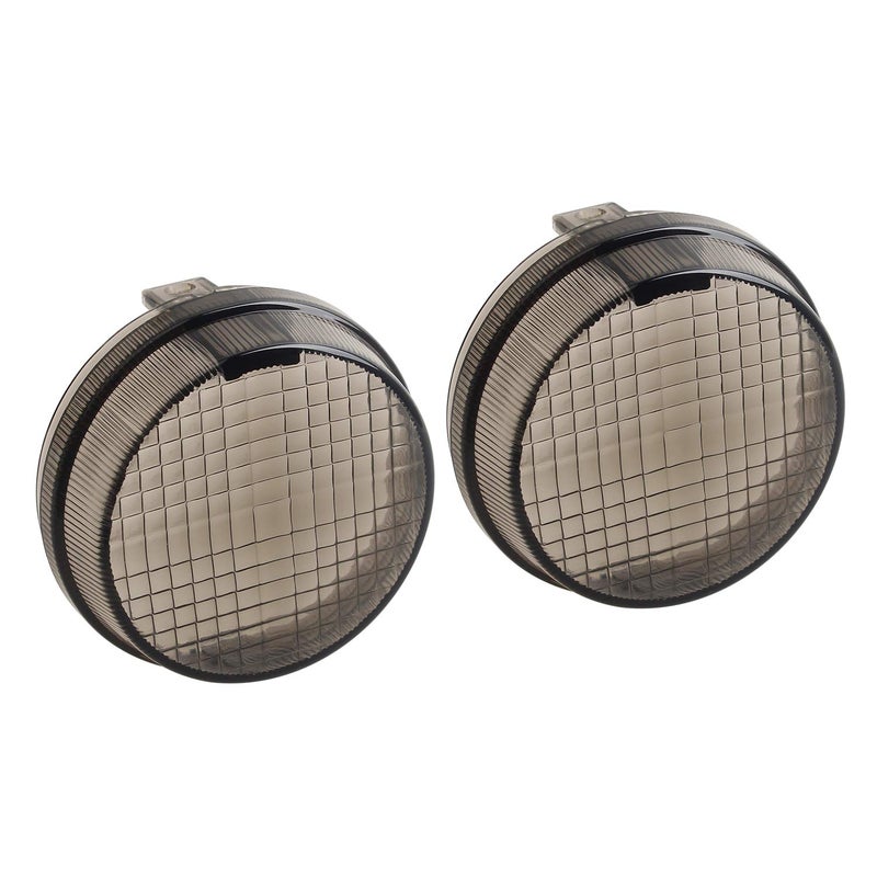 غطاء عدسة إشارة الانعطاف المدخن NTHREEAUTO متوافق مع هوندا شادو VTX 1300 كروزر وكاواساكي فولكان 2000 1600 كلاسيك نوماد 2PCS