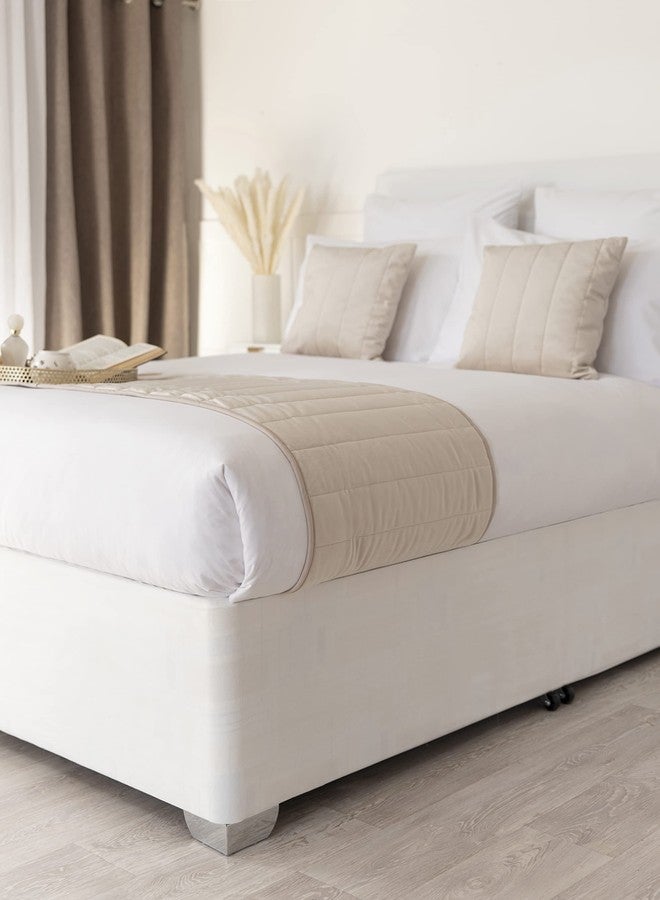 Belledorm Box Spring Cover - Transform Your Bed with This Fully Elasticated Faux Suede & Stretch Wrap-Around 4 Sides Bed Skirt (White, Full/Full XL) - Image 2