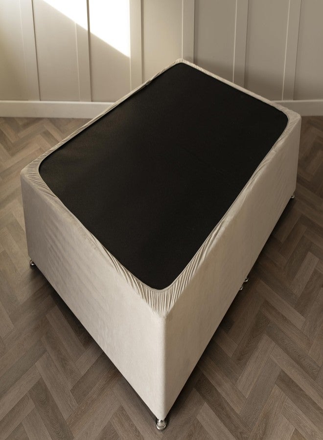 Belledorm Box Spring Cover - Transform Your Bed with This Fully Elasticated Faux Suede & Stretch Wrap-Around 4 Sides Bed Skirt (White, Full/Full XL) - Image 4