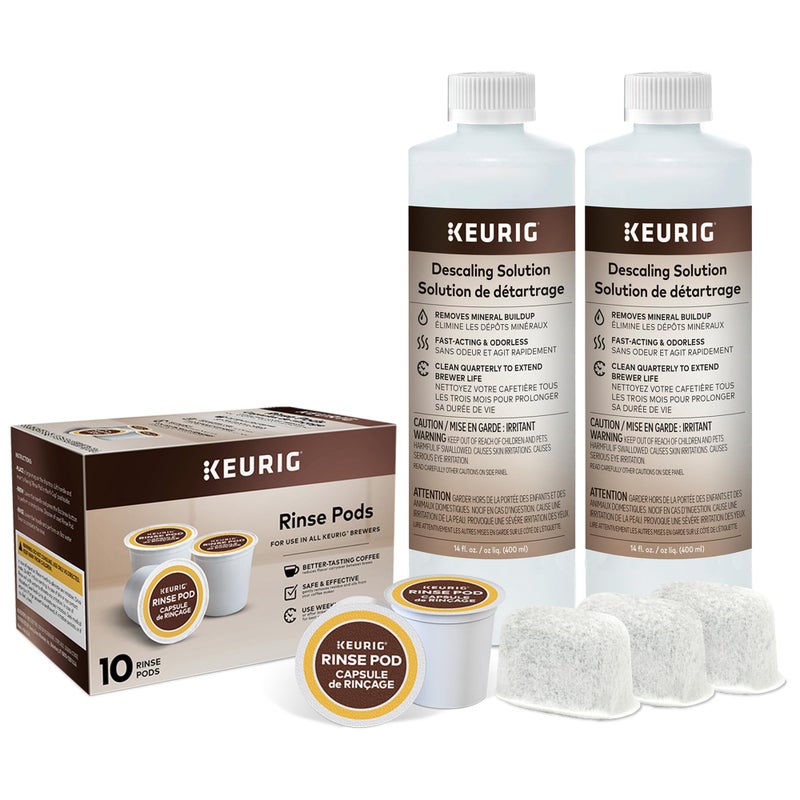 Keurig Brewer Maintenance Kit, Includes Descaling Solution, Water Filter Cartridges & Rinse Pods, Compatible with Keurig Classic/1.0 & 2.0 K-Cup Pod Coffee Makers, 14 count - Image 1