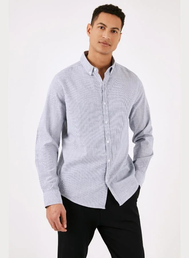 Buratti  Buratti Cotton Regular Fit Button-Down Collar Shirt Men's SHIRT CF24S116488 for Men | Best Price UAE