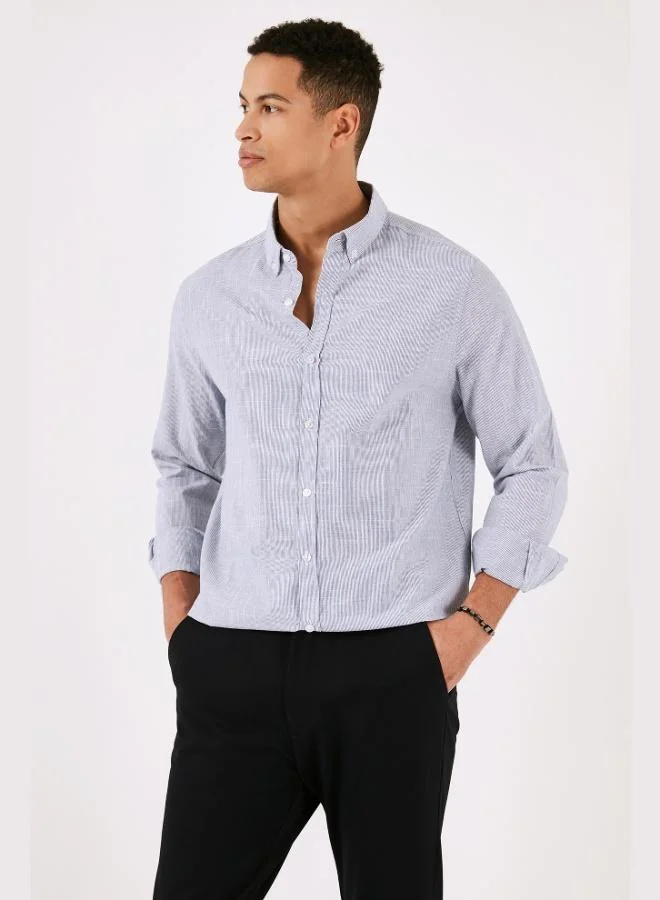 Buratti  Buratti Cotton Regular Fit Button-Down Collar Shirt Men's SHIRT CF24S116488 for Men | Best Price UAE
