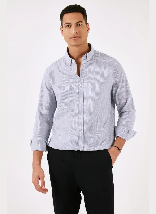 Buratti  Buratti Cotton Regular Fit Button-Down Collar Shirt Men's SHIRT CF24S116488 for Men | Best Price UAE