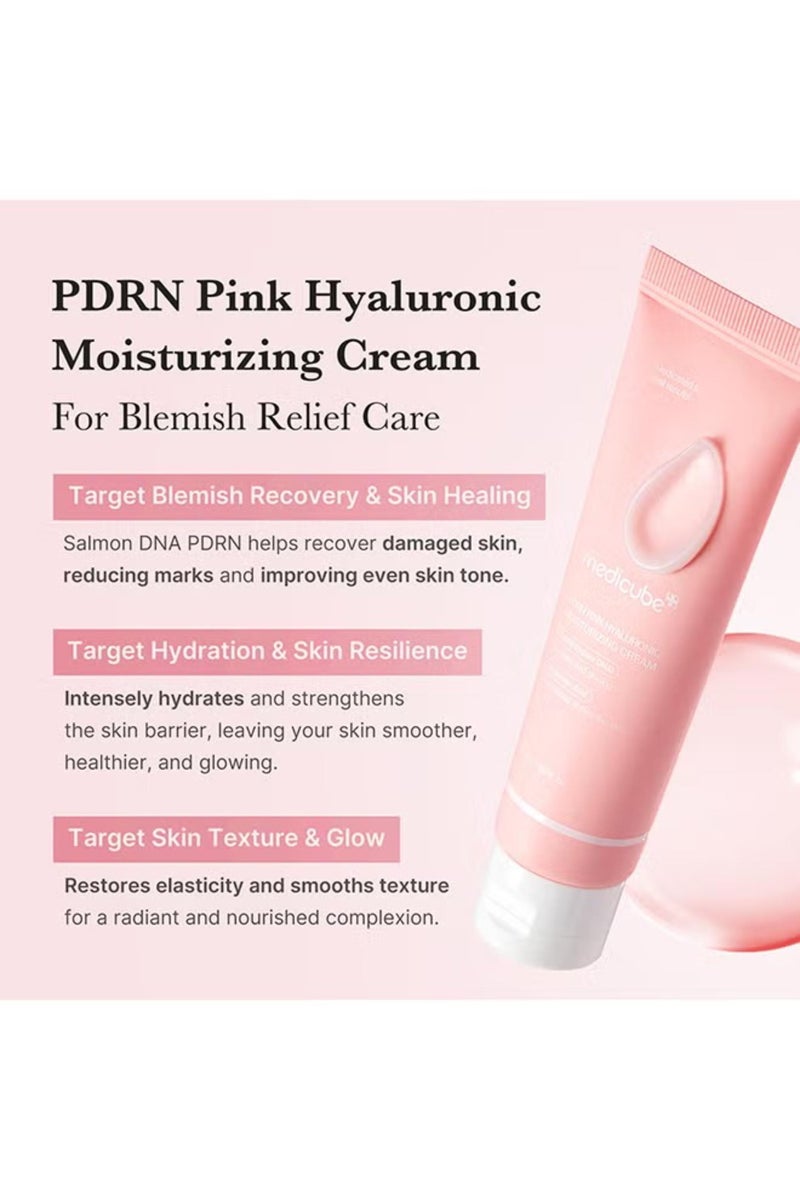 Medicube Salmon DNA PDRN Pink Hyaluronic Moisturizing Cream, Pink Soothing Cream, Hyaluronic acid, Niacinamide, Hydrating & Firming, Uneven Skin Tone, Pore Care, Korean Skincare | 50ml  - Image 2