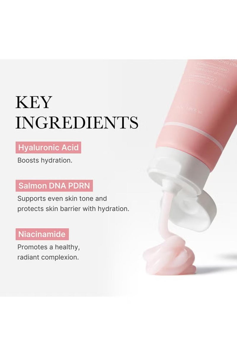 Medicube Salmon DNA PDRN Pink Hyaluronic Moisturizing Cream, Pink Soothing Cream, Hyaluronic acid, Niacinamide, Hydrating & Firming, Uneven Skin Tone, Pore Care, Korean Skincare | 50ml  - Image 5