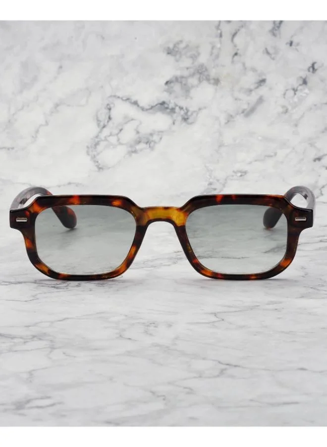  اكسبليست باوتس نظارات شمسية أنيقة للجنسين إيدي سلحفاة تدرج أخضر