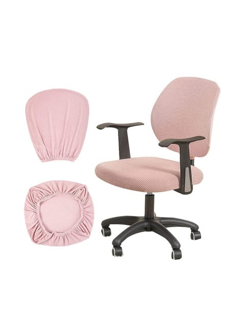 Office Chair Cover, 1 Pair Armrest Covers Polyester Removable Ergonomic Elastic Armchair Protector, Water Resistant Stretch Jacquard Elastic Covers, for Desk Computer Chair Slipcover (Pink)