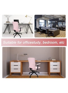 Excefore Office Chair Cover, 1 Pair Armrest Covers Polyester Removable Ergonomic Elastic Armchair Protector, Water Resistant Stretch Jacquard Elastic Covers, for Desk Computer Chair Slipcover (Pink)  - Image 3