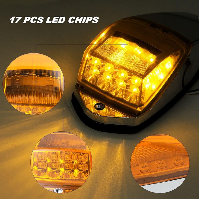 Jamarco 5Pcs Amber LED Truck Cab Marker Lights - Image 3