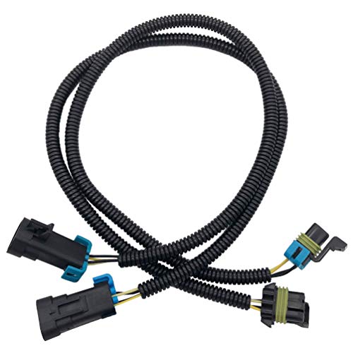 EPSIRMP 2pcs Black Oxygen O2 Sensor Header Extension Harness 24 inches Long Compatible with LS2 LS3 LS7 2005-2013 C6 Corvette 2010-2013 Camaro Front Sensor - Image 2