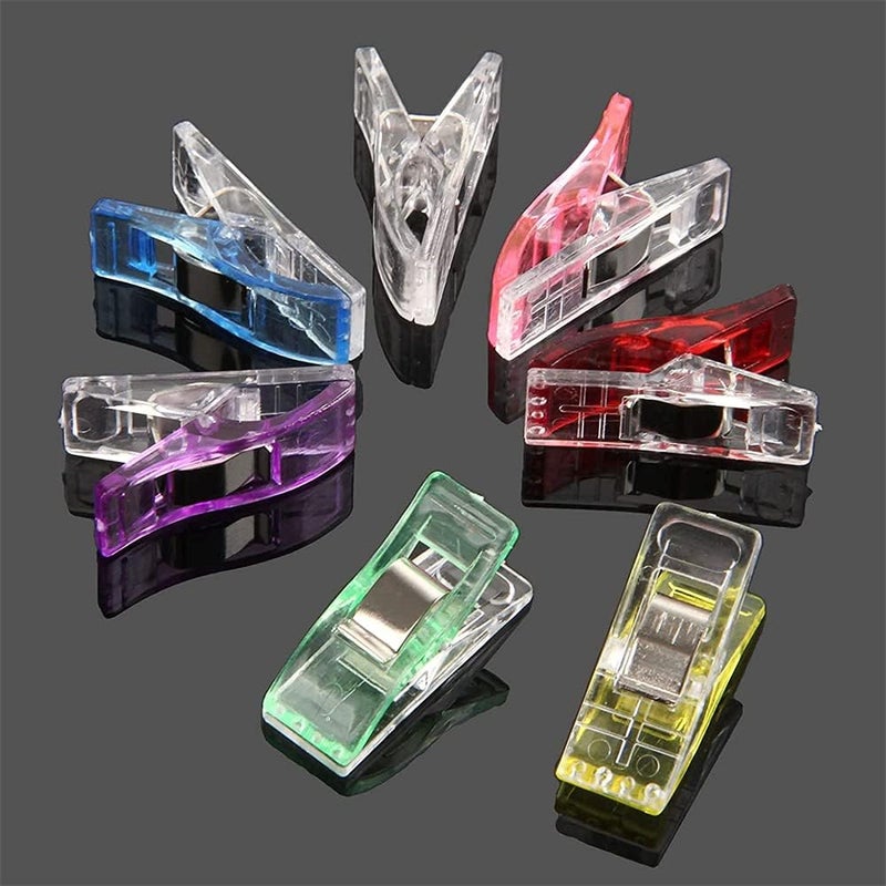 Luckam 100 Pcs Multipurpose Sewing Clips, Premium Quilting Clips, Assorted Random Colors Sewing Fabric Clips for Sewing Supplies Quilting Accessories Crafting Tools - Image 5