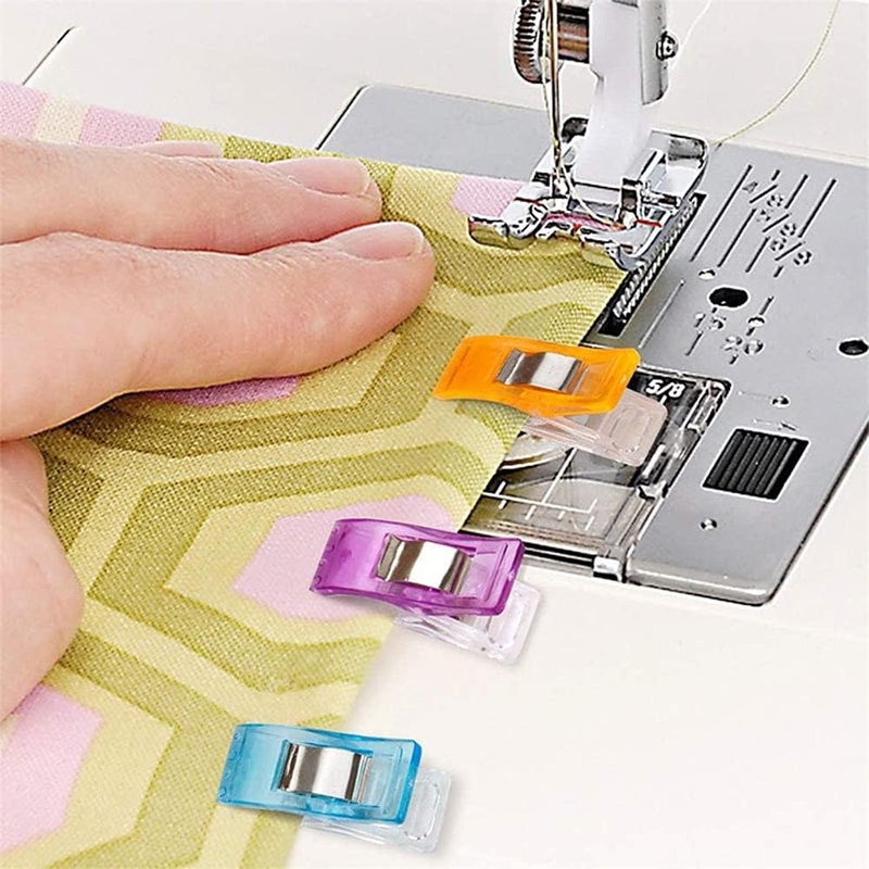 Luckam 100 Pcs Multipurpose Sewing Clips, Premium Quilting Clips, Assorted Random Colors Sewing Fabric Clips for Sewing Supplies Quilting Accessories Crafting Tools - Image 4