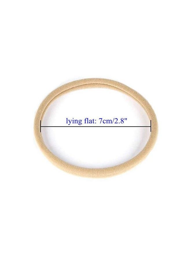 inSowni - 200 Pack Bulk Wholesale Super Soft Stretchy Diy Nylon Headbands Hair Bands For Baby Girls One Size Fits All (Khaki) - Image 1