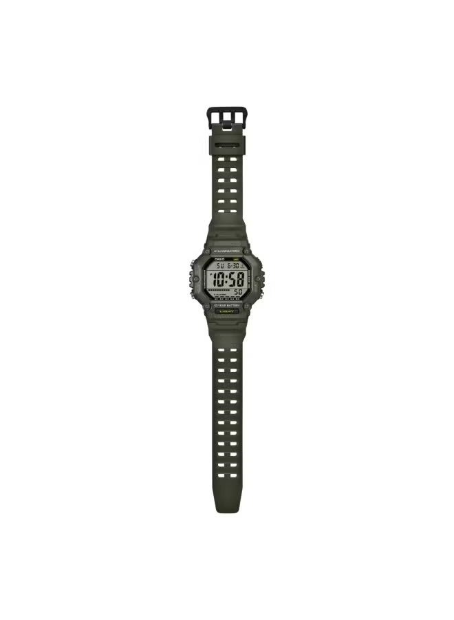 Casio AE-1600HX-3AVDF Men's Digital Sports Watch, Olive Green, Extra Long Strap 54.1 × 49.7 × 15.9 mm - Image 2