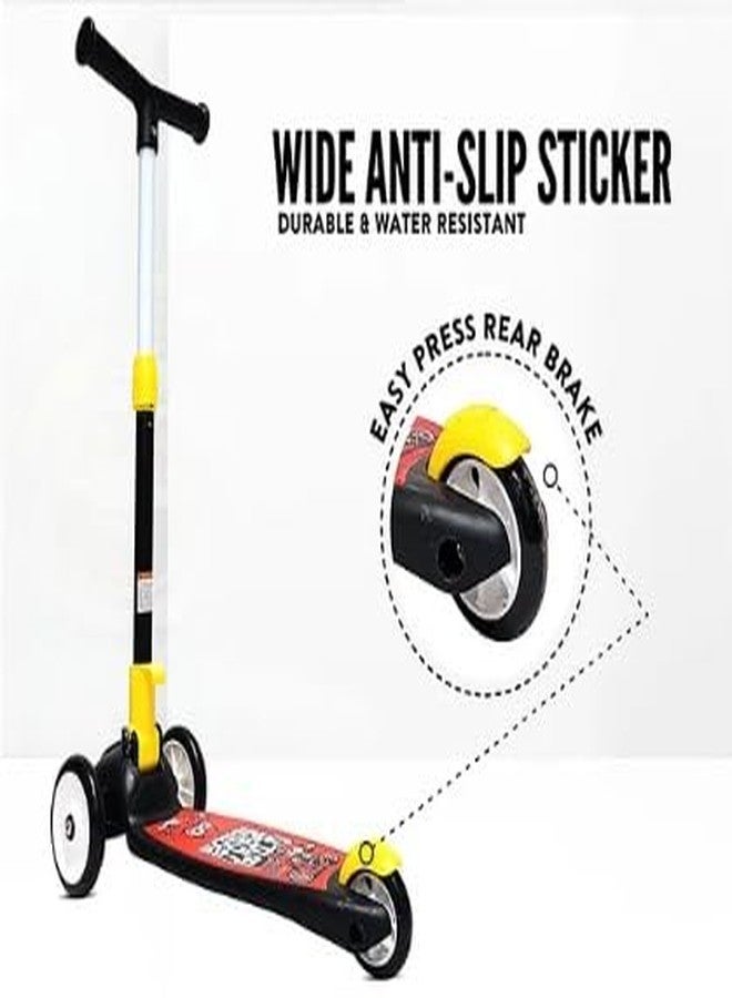 Neel Foldable Kids Scooter with 3 Wheels Adjustable Handlebar & Smooth Glide Wheels Lightweight, Durable, & Stylish Ride for Safe Outdoor Scooter with PVC Wheels & Adjustable Height for Kids (Black) - Image 3