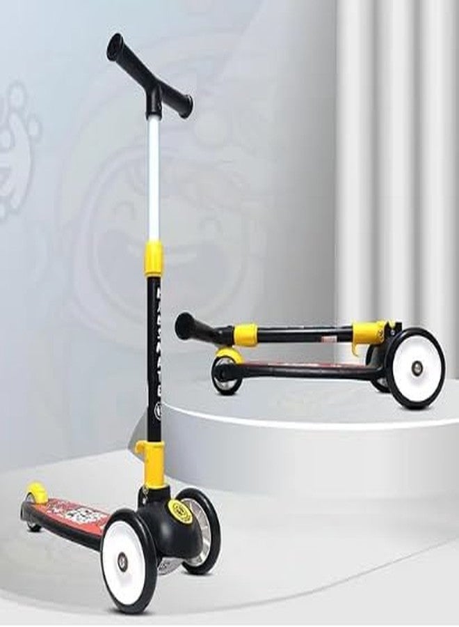 Neel Foldable Kids Scooter with 3 Wheels Adjustable Handlebar & Smooth Glide Wheels Lightweight, Durable, & Stylish Ride for Safe Outdoor Scooter with PVC Wheels & Adjustable Height for Kids (Black) - Image 1