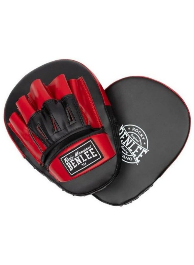 BENLEE Dewey Artificial Leather Hook & Jab Pads 199326/1503 – Boxing Focus Mitts Black/Red (One Size)