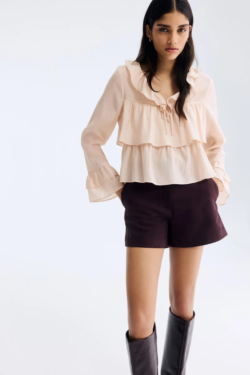 H&M Frill-trimmed blouse