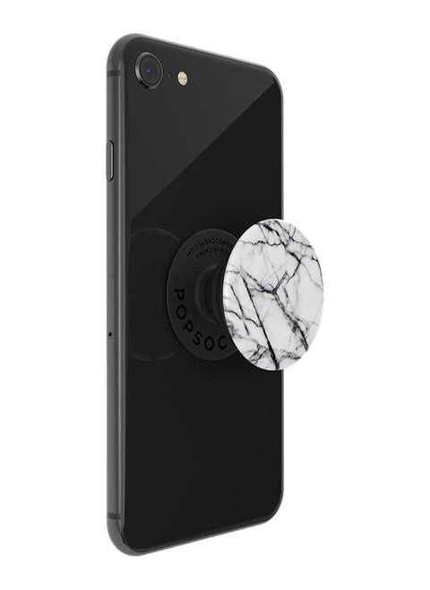 PopSockets: Phone Grip with Expanding Kickstand, Pop Socket for Phone - Dove White Marble