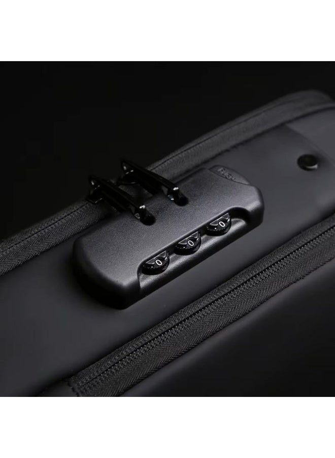 Anti-Theft Crossbody Backpack with USB Charging Port & Password Lock - Image 4