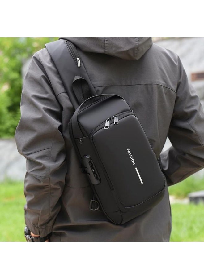 Anti-Theft Crossbody Backpack with USB Charging Port & Password Lock - Image 2