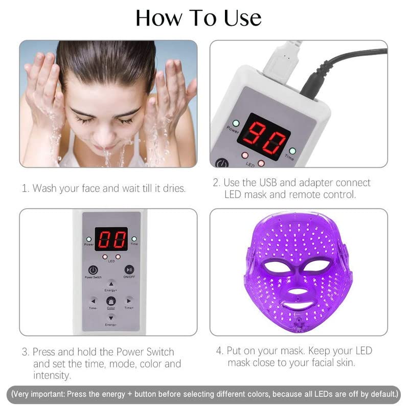 R A Products led light therapy for face blue light therapy for acne led therapy mask for face - Image 3