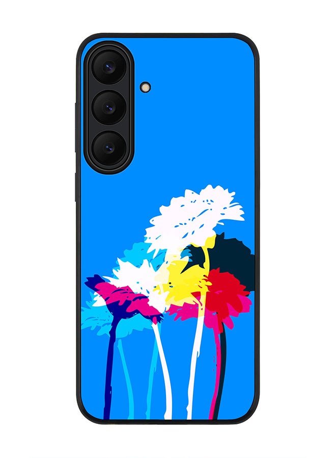 Stylizedd For Samsung Galaxy S25 FE Case,Slim fit Camera Protection, Shockproof Thin Phone cover  - Bleeding Flowers (Blue)