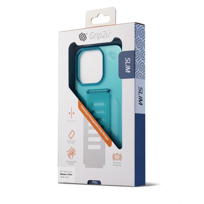 Grip2U iPhone 15 Pro 6.1" SLIM Teal – Premium Protective Accessory, Durable Material, Shock Resistant - Image 4
