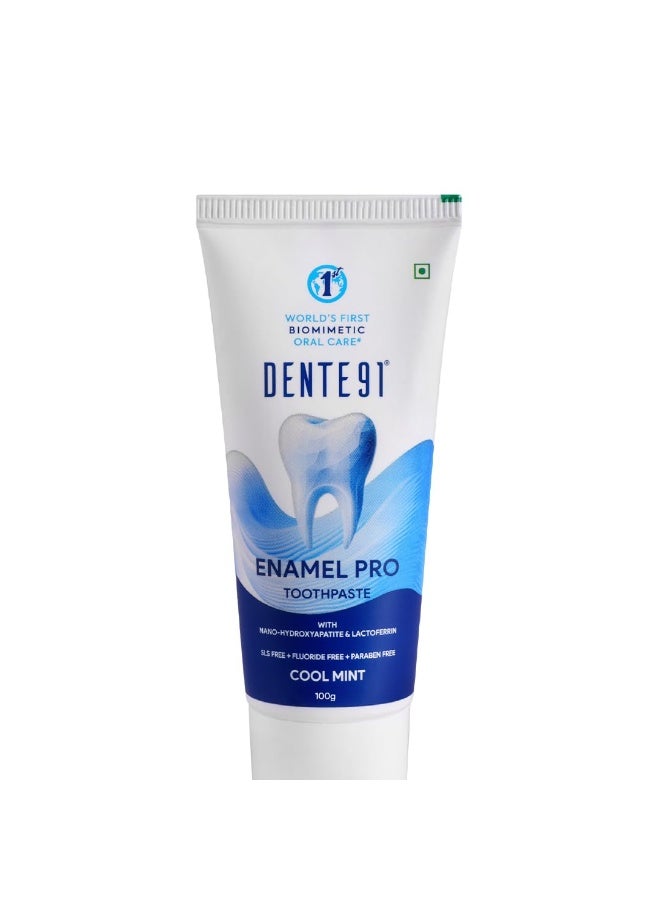 Dente91 Enamel Pro Toothpaste, Daily Advanced Protection | Repairs Cavities | Fights Gum Disease | Reduces Bad Breath | Strengthens Enamel | Sensitivity Relief | Pack of 1, 1 X 100g - Image 1