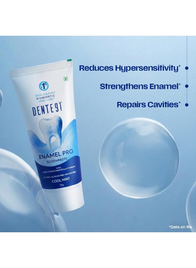 Dente91 Enamel Pro Toothpaste, Daily Advanced Protection | Repairs Cavities | Fights Gum Disease | Reduces Bad Breath | Strengthens Enamel | Sensitivity Relief | Pack of 1, 1 X 100g - Image 4