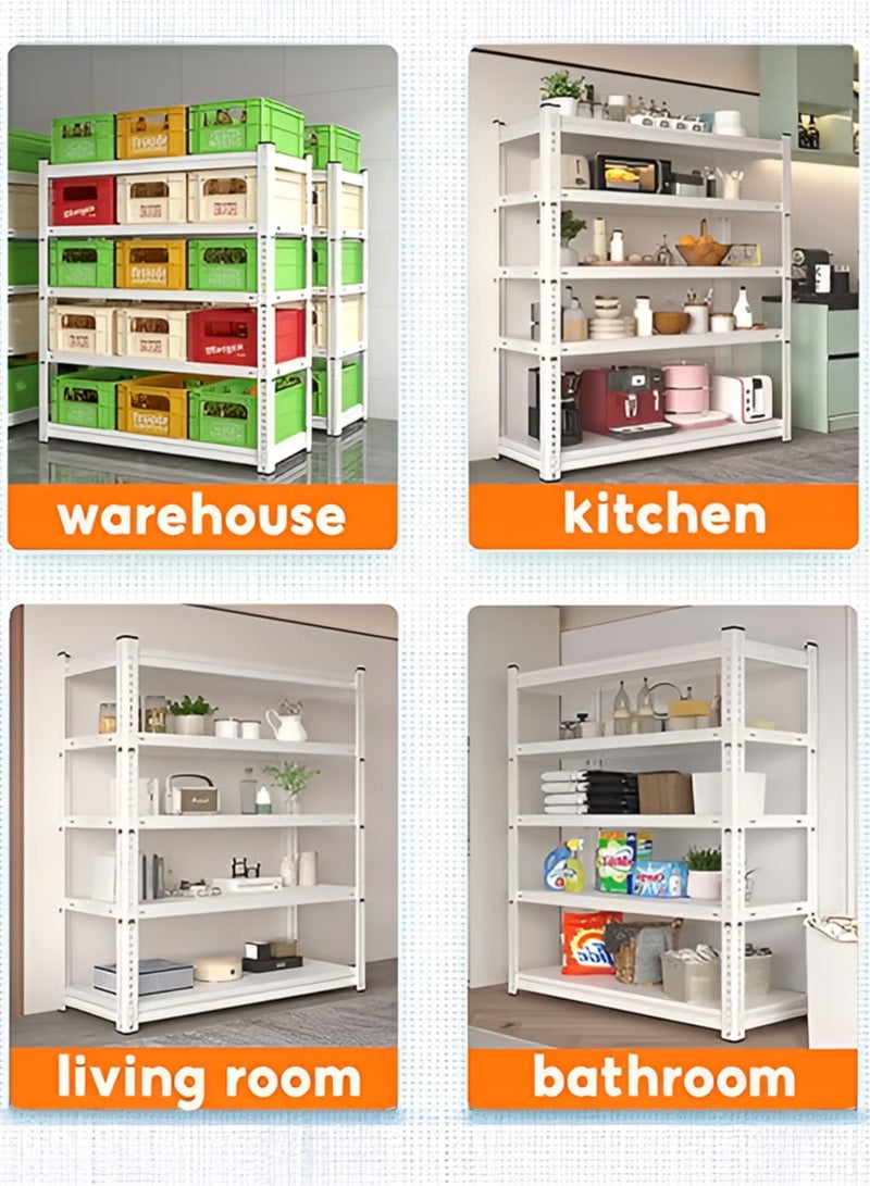 توشيونيكس رف تخزين قوي 4 طبقات - دعم ٢٠٠ كجم لكل رف - ٢٠٠×٦٠×٢٠٠ سم - سهل التركيب - رف معدني صناعي للمستودعات، الجراج، المنزل، المكتب، المطبخ، المتاجر، السوبرماركت، ورش العمل، المخزن، المصنع، المحل، القبو، غرفة الخدمات، وحدة التخزين - رفوف فولاذية قابلة للتعديل ومتانة عالية - Image 3