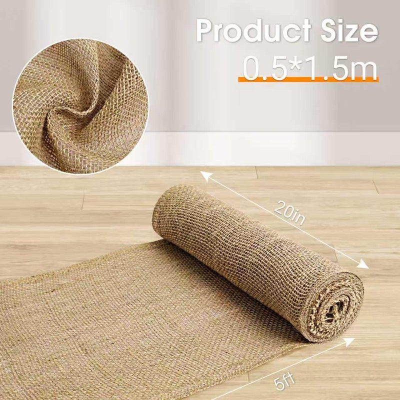 UBCGOTT Gardening Burlap Roll - Multipurpose Natural Burlap Fabric (20 Inch x 5 Feet) - Image 2
