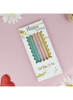 Birthday Candles, Metallic Long Thin Birthday Cake Candles with Holders, Glitter Party Candles for Birthday, Wedding, Party Decorations (Blue/Pink/Yellow/Gold) - pzsku/ZB63C649CBC47F73DDB12Z/45/_/1739869366/96edb1bf-bfd7-4d15-9a7f-3c12dac8d68a