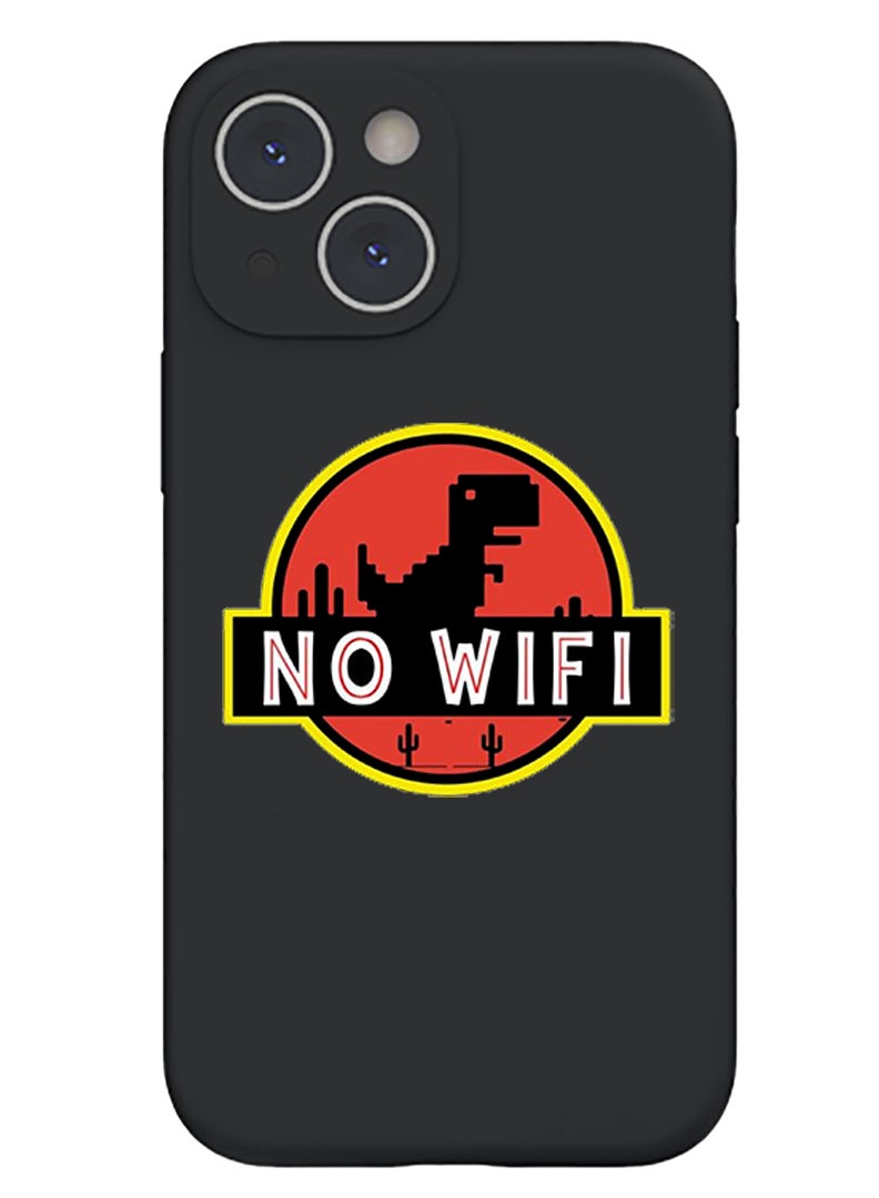 Theodor Protective Slim Fit Case Liquid Silicone Cover with Full Body Protection Anti-Scratch Shockproof Case For iPhone 15 Black  - Parkour special events copy  - Image 1