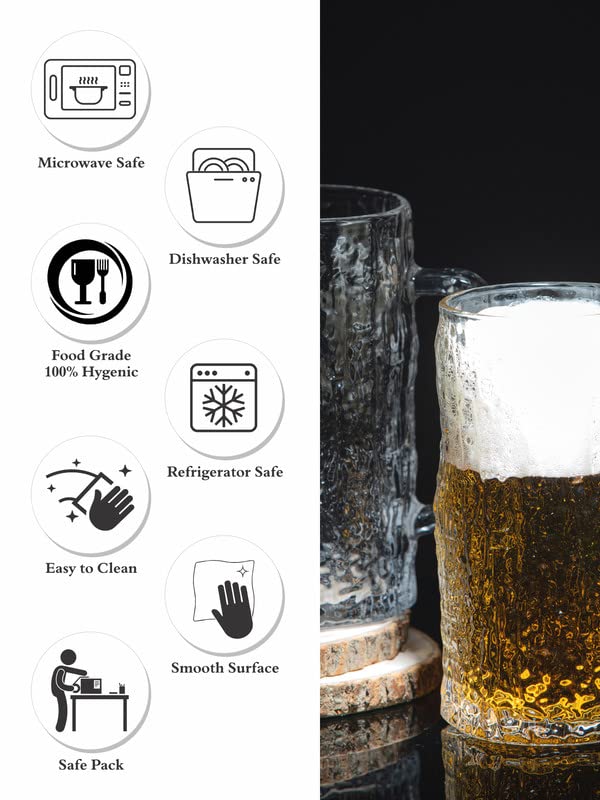 GOOD HOMES WITH WORD YSR Goodhomes Glass Beer Mug Set of 2pcs 490ml - Image 5