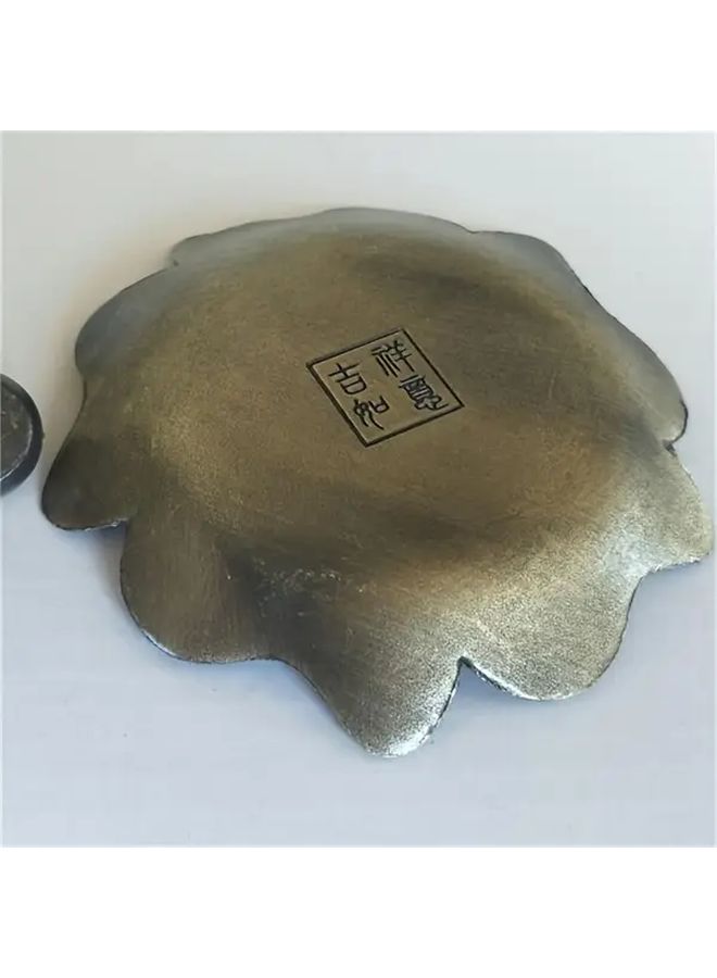 Vintage Metallic Flower Shaped Incense Holder Golden Finish Home Decor 1pc - Image 5