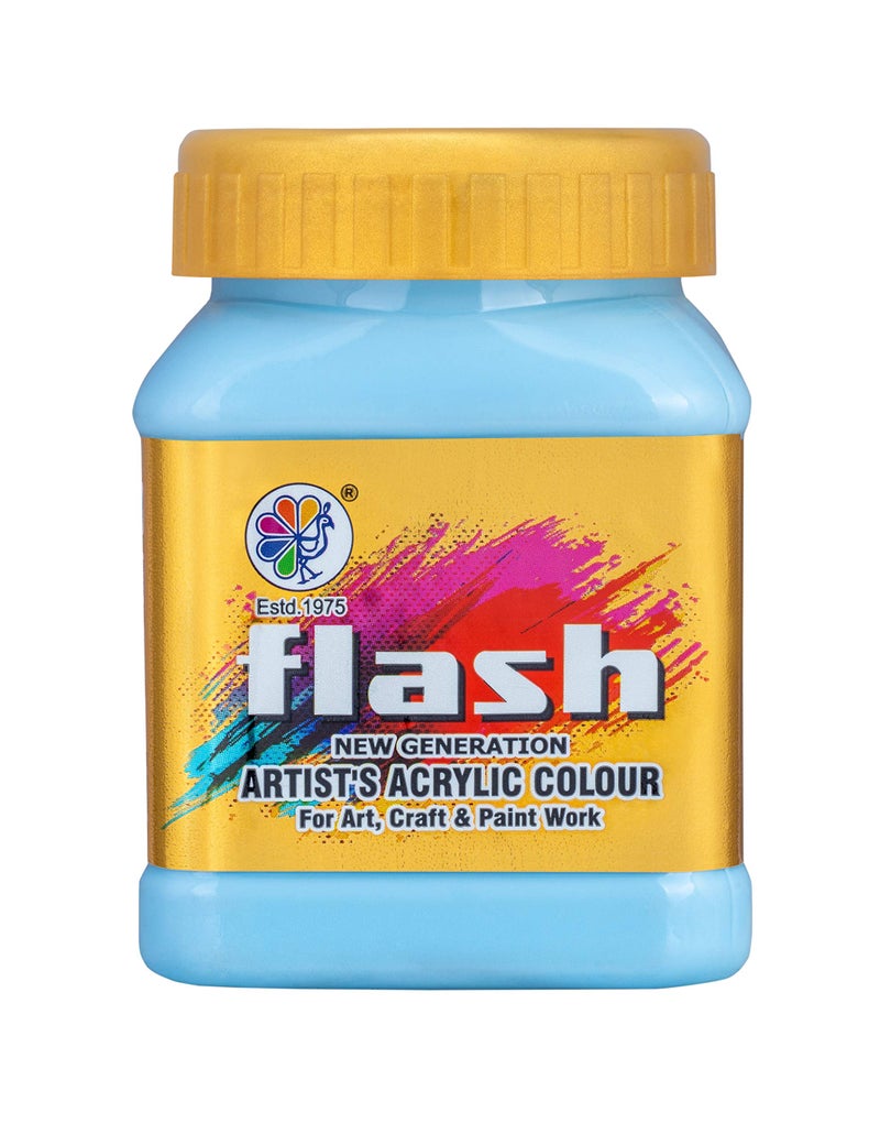 Flash Acrylic Colour (Sky Blue, 200 ml) - Image 5