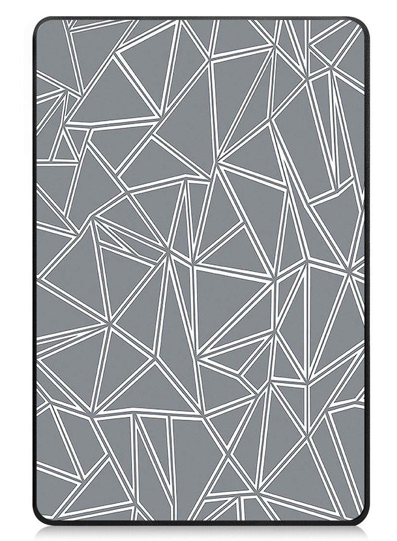 Theodor Protective Flip Case For Samsung Galaxy Tab S6 Lite 10.4 Inch 2024/2022/2020, With Trifold Stand Auto Wake Sleep Shockproof Cover Grey white pattern - Image 1