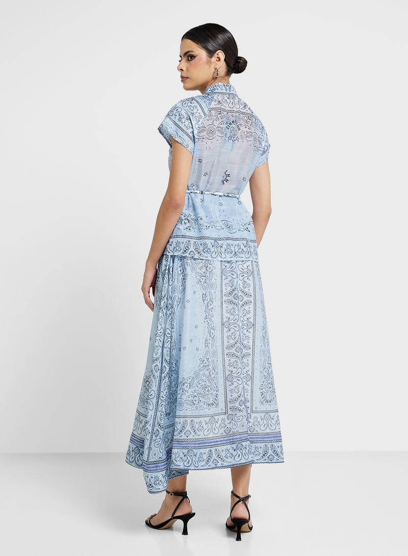 Khizana Printed Top & Skirt Set - Image 2