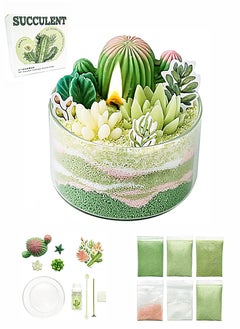 Candle DIY Candle Making Kit, Candle Making Kit Supplies, Colorful Succulent Cactus Candle Aromatherapy, Suitable for Home Indoor, Office, Wedding Gift, Birthday, Party, Student Craft Class  - Image 1